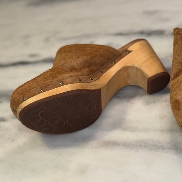 UGG Abbie Suede Studded Healed Clogs Mule Size 6 - Picture 8 of 11